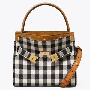 Tory Burch Black and White Checkered Mini Bag